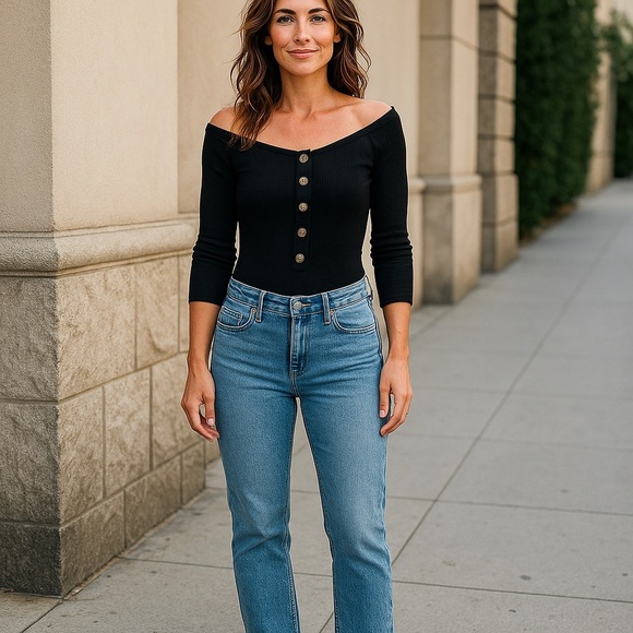 Express Tops - Woman’s EXPRESS black bodysuit. Woman’s size small.